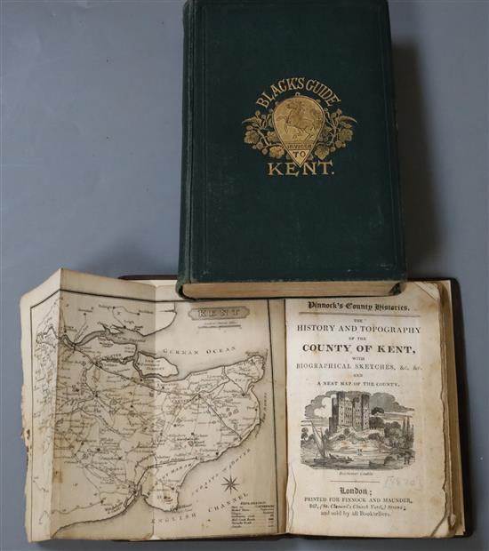 Pinnock, William - The History and Topography of the County of Kent, 12mo, rebound calf, with folding map
